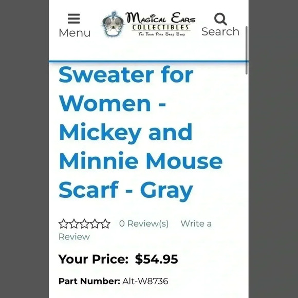 Disney Parks Rayon lightweight Mickey/ Minnie Sweater - Picture 8 of 8